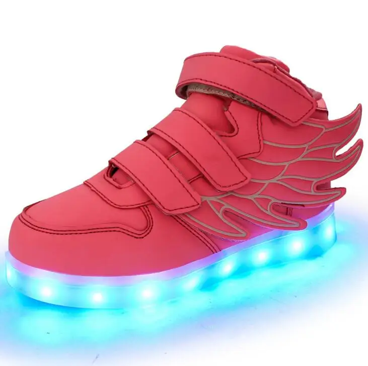 2018 New usb Size/ USB Charging Basket Led Children Shoes With Light Up Kids Casual Boys&ampGirls Luminous Sneakers Glowing Shoe | Детская