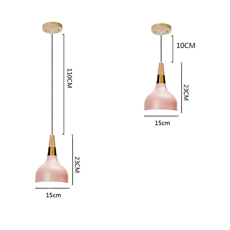 Kitchen Pendant Lights Bedroom Modern Ceiling Lamp Shop Wood Lighting Bar Office Pink Light Home Indoor Bulb For Free | Освещение