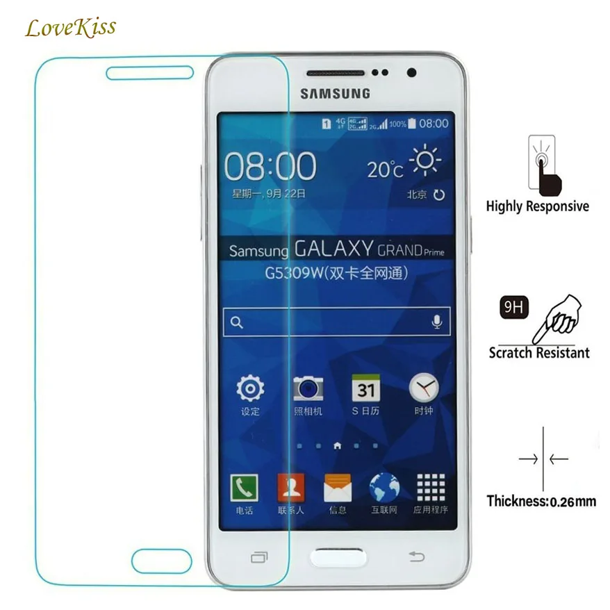 Защитная пленка из закаленного стекла HD 9H для Samsung Galaxy Grand Prime защитная G530 G5308W Duos