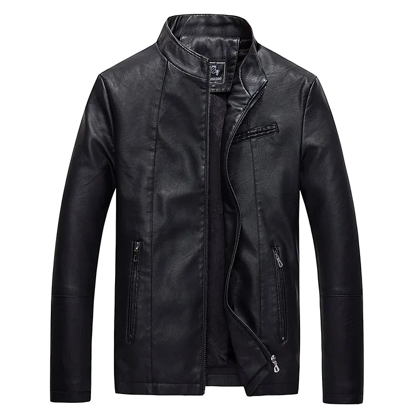 

Men's PU Jackets Coats Autumn Winter Motorcycle Biker Faux Leather Jacket Men Clothes Thick Velvet Coats Size M-3XL