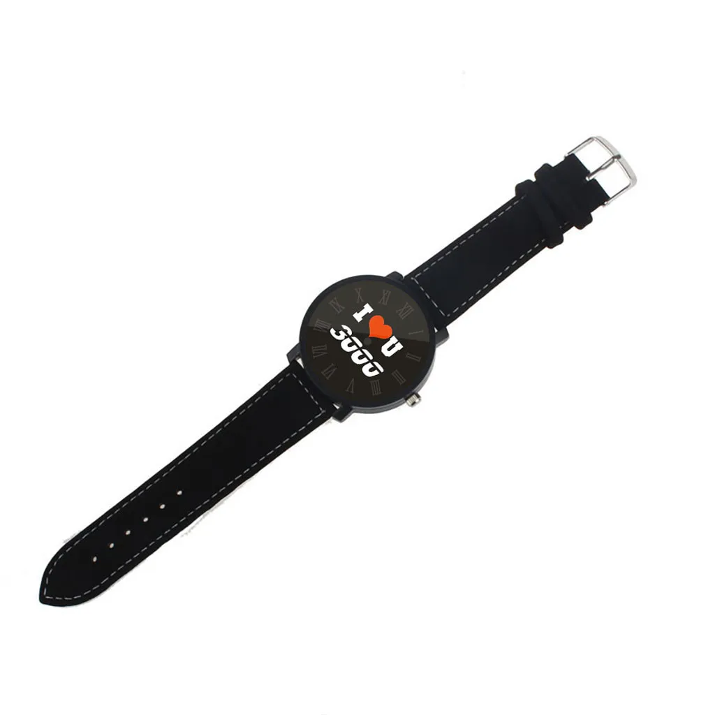 2019 кварцевые часы I LOVE YOU 3000 Smartwatch С из искусственной кожи ремень Группа фитнес