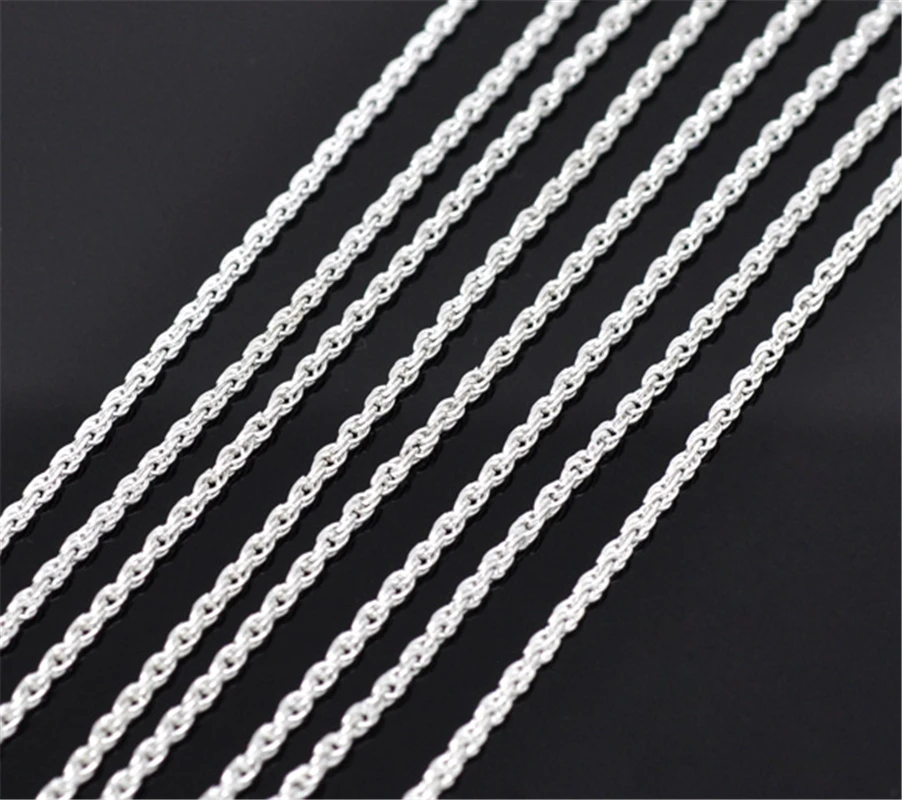 

DoreenBeads 10M Silver color Braiding Link Chain 2x0.45mm (B13705), yiwu