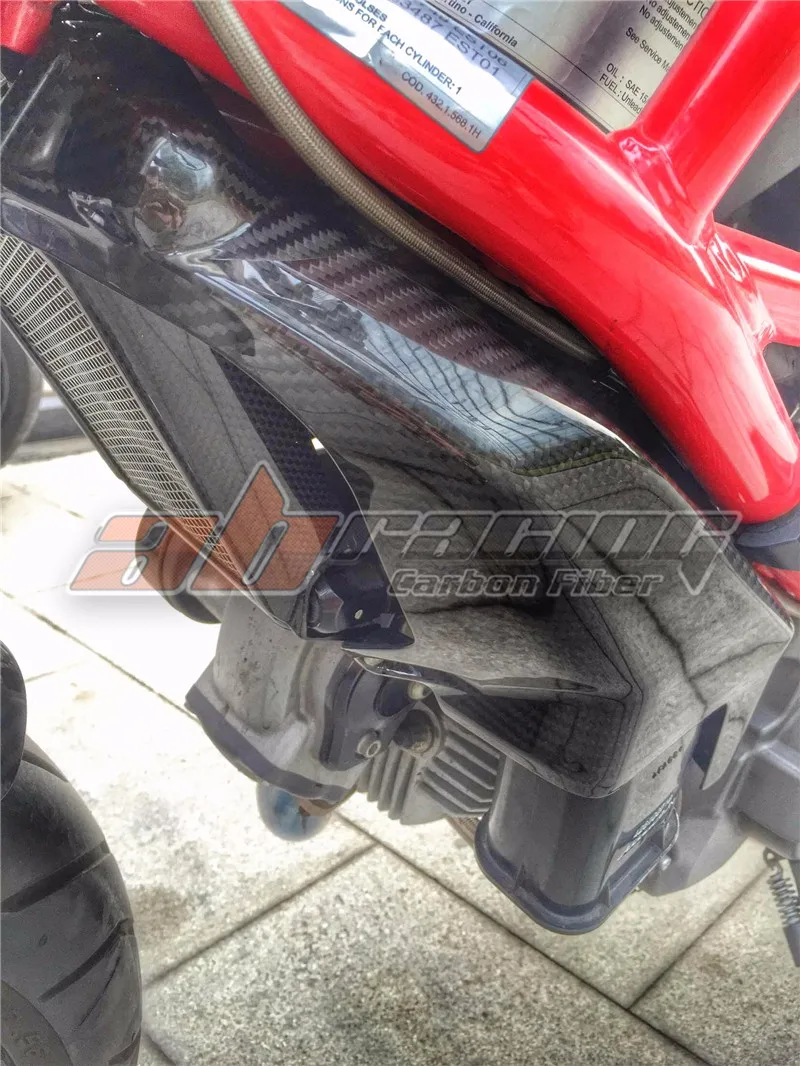 Боковые Крышки Радиатора для Ducati Monster 696 795 796 1100 полностью углеродное волокно саржа