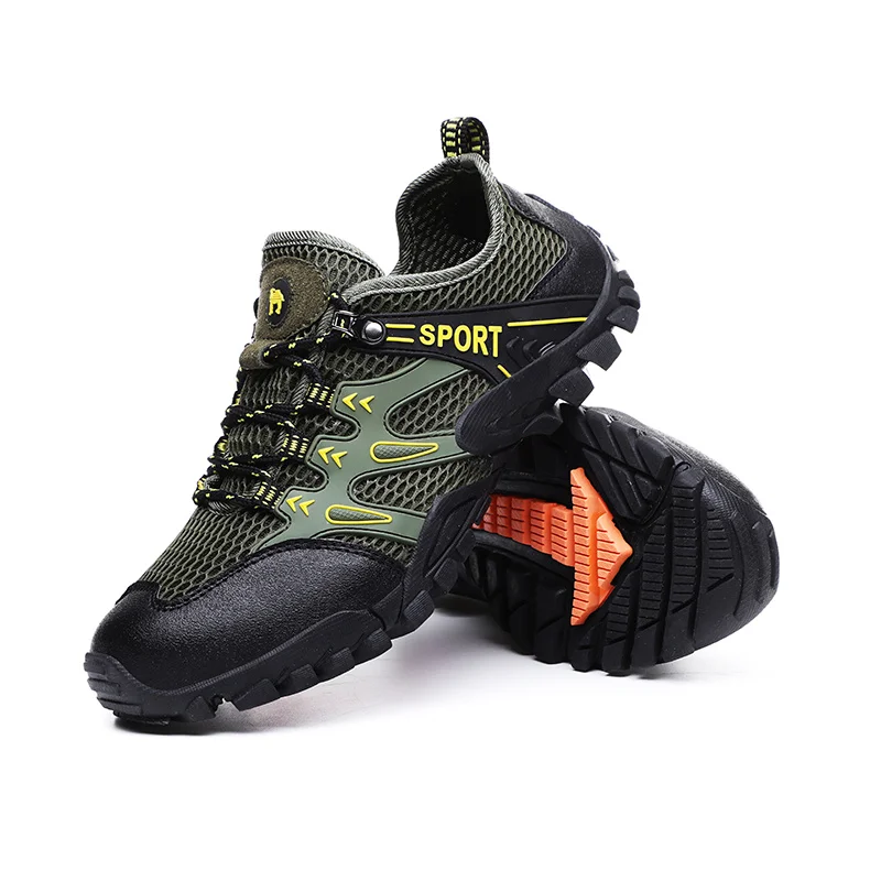 CAMEL JINGE New 2022 Summer Outdoor Shoes Men Beach Mountain Trekking Tourism Breathable Waterproof Men Hiking Shoes for Camping