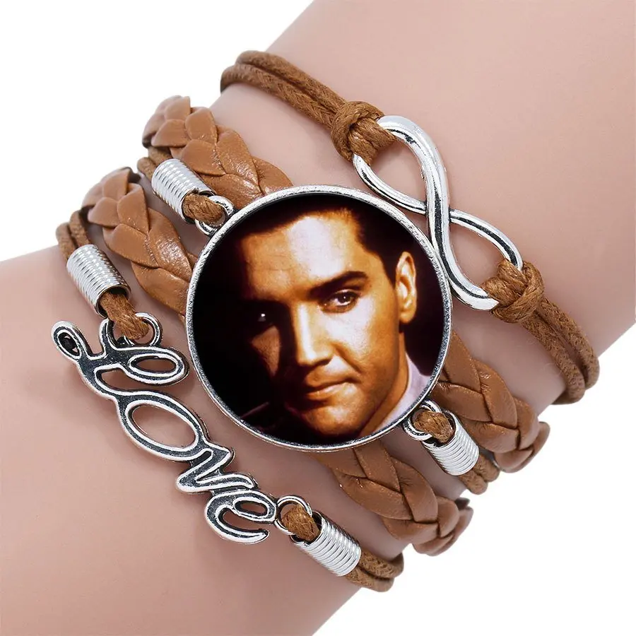 Для ребенка Elvis Presley Винтажные Ювелирные изделия стеклянный кабошон Йога