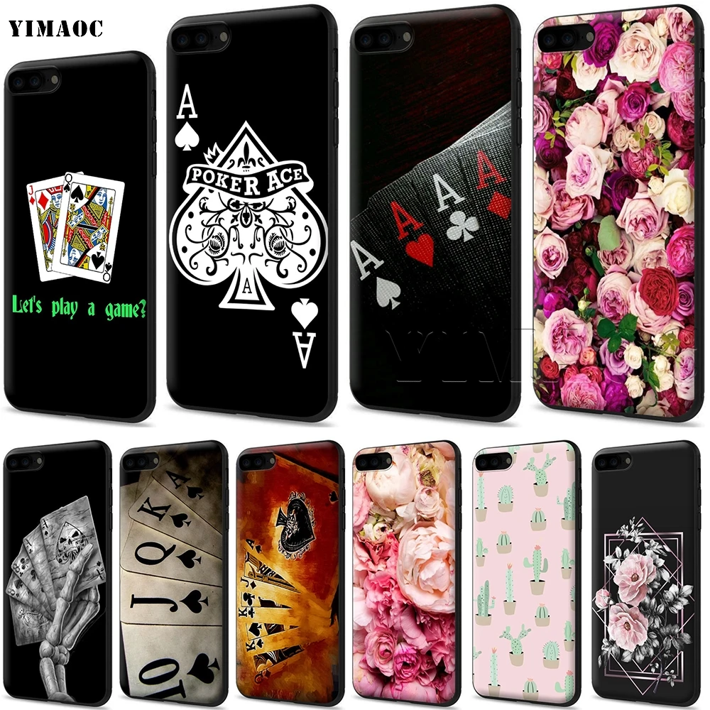 Мягкий чехол YIMAOC для игры в покерные карты Apple iPhone SE 2020 5 5s 6 6s 7 8 Plus XR X Xs 11 12 Pro Max