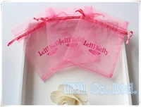 organza oem logo rose organza gift candy bags jewellry package pouch