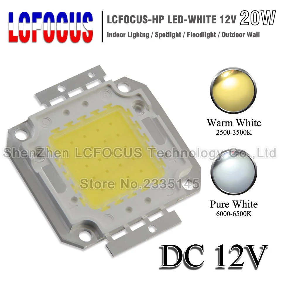 DC 12V Высокая Мощность светодиодный чип 1 Вт, 3 Вт, 5 Вт, 10 Вт, 20 Вт, 30 Вт, 50 Вт, 100 Вт теплый белый диод SMD COB для 1, для детей возрастом от 3 до 10 20 30 50 100 Вт светильник бусины