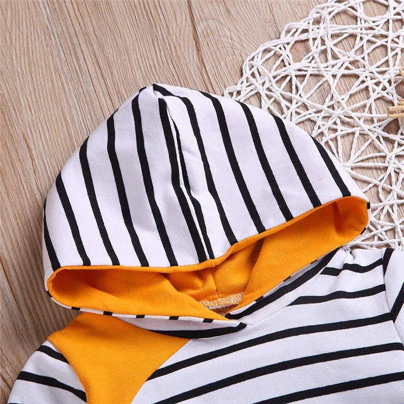 2018 Осенняя детская одежда для маленьких мальчиков и девочек с кроликом