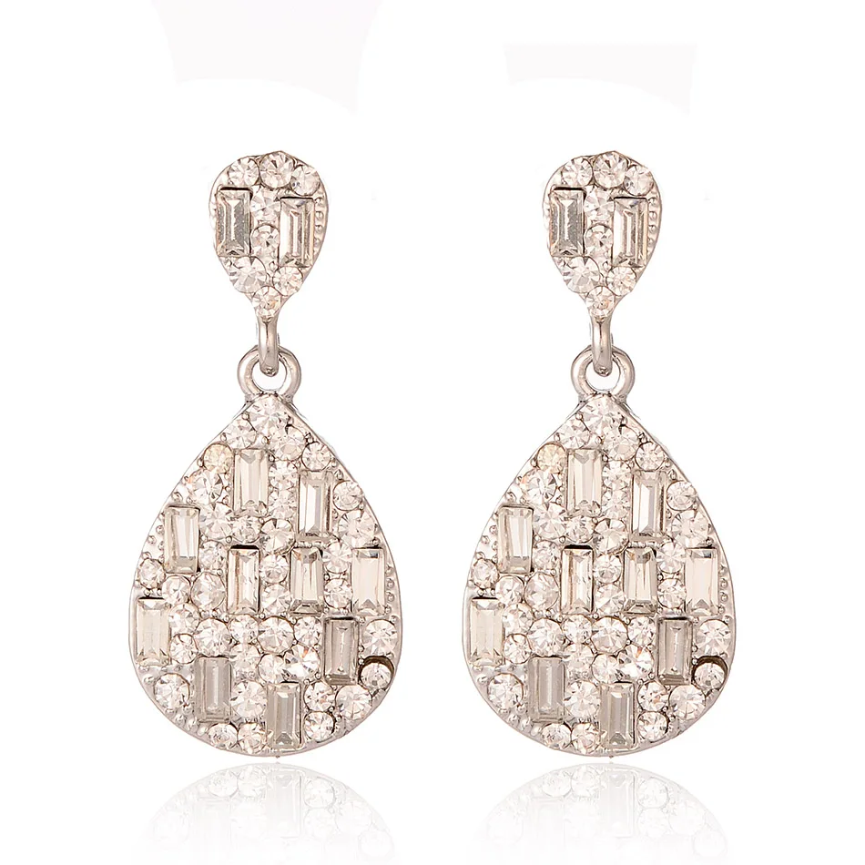 OSHUER New Arrival Luxury Vintage Water Drop Crystal Earring For Lady Fashion Jewelry Woman Party | Украшения и аксессуары