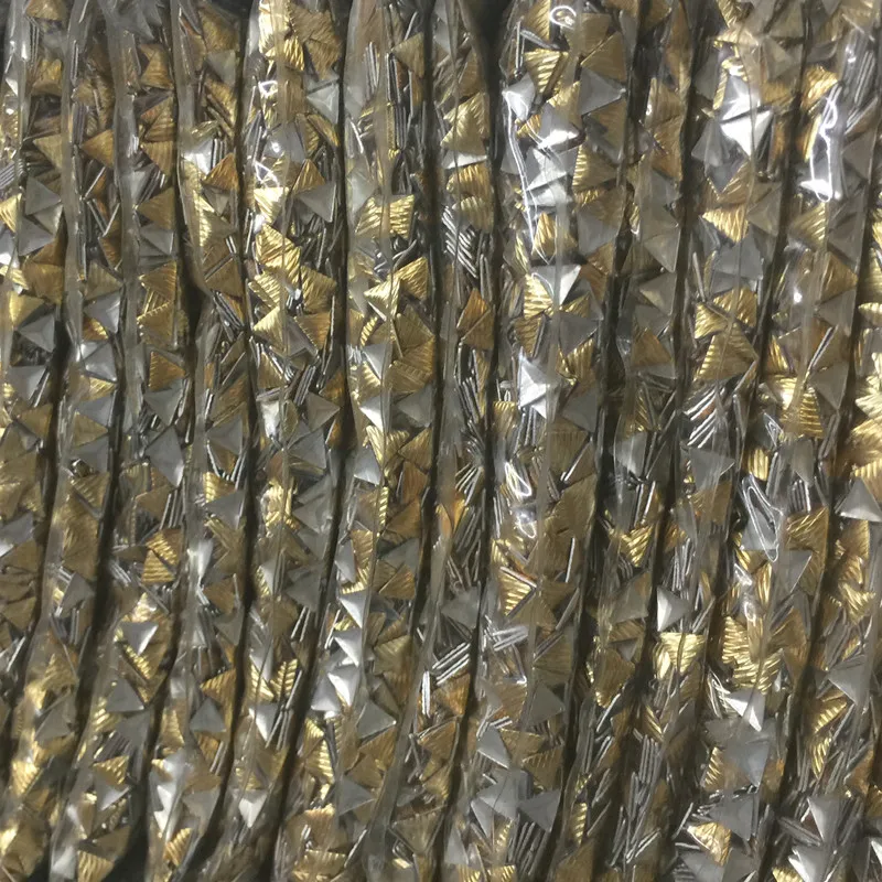 Новинка 6*6 мм золотые заклепки с горячей фиксацией алюминиевые треугольники