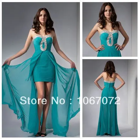 US size2 4 6 8 10 12 14 16 Ready To Ship Real Model Prom Front Short and Long Back Dress | Свадьбы и торжества