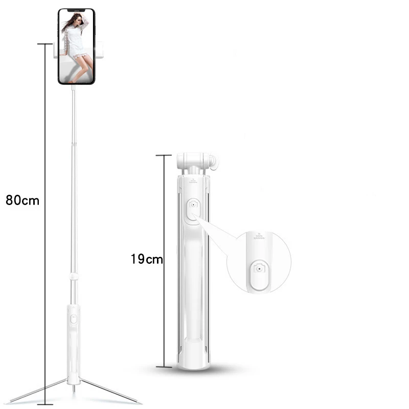 Bluetooth беспроводная Выдвижная селфи палка монопод штатив камера для Android IOS iPhone 6 7 8