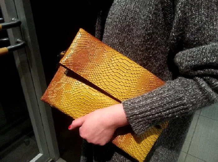 yellow Дизайнерские сумки, вечерние сумки для женщин, сумка на плечо с цепочкой, Дамский конверт, клатч, кошельки, золотые женские сумки под змеиную кожу - Цвет: yellow