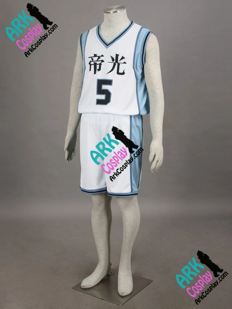 Мужская белая футболка для косплея Kuroko no Basuke murasakiучитыбара atсуши No.5 без