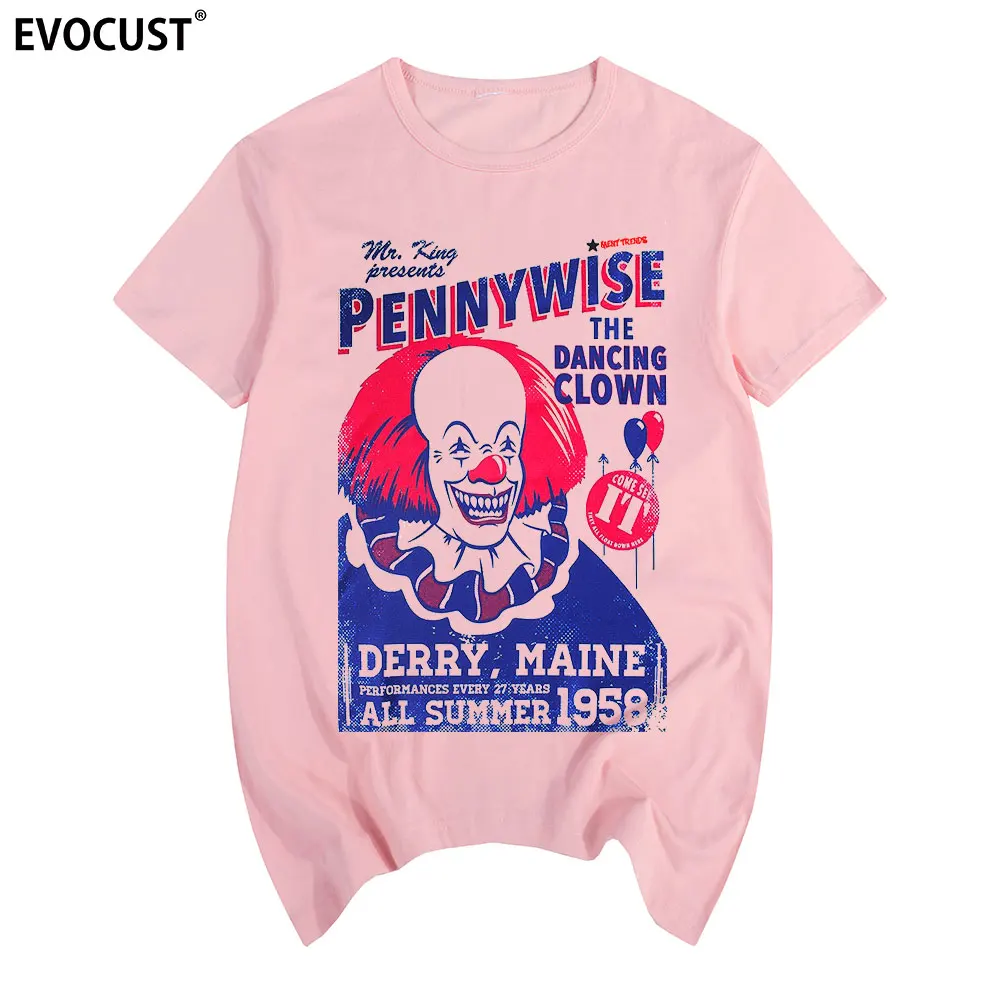 Pennywise клоун Стефан Кинг 1990 из фильма ужасы футболка для косплея Хлопковая мужская