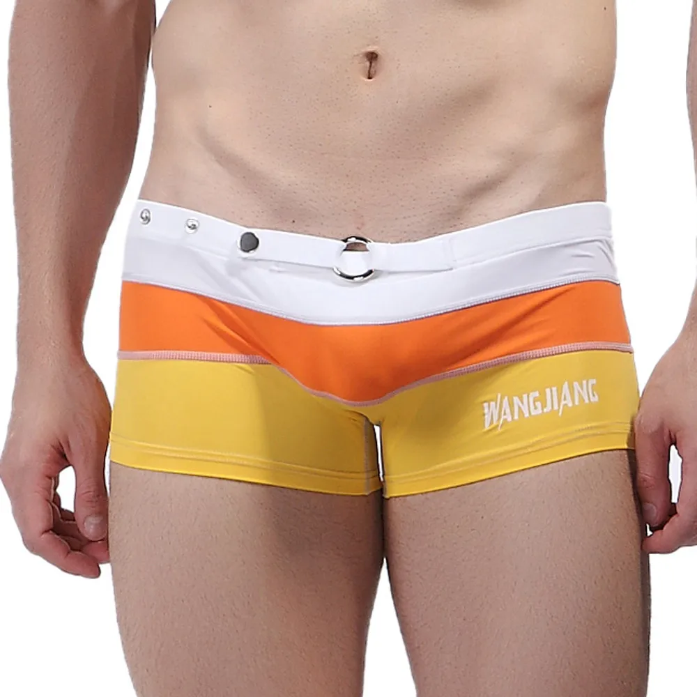 Мужские спортивные плавки бикини SAGACE в стиле пэчворк мужское нижнее белье