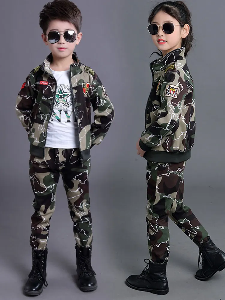 3 шт./комплект Детская камуфляжная униформа футболка и штаны | одежда обувь