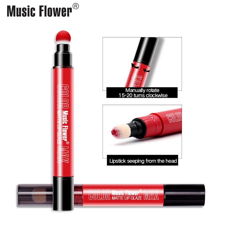 Дропшиппинг Music Flower вращающийся мягкий подушечка спонж блеск для губ питательный