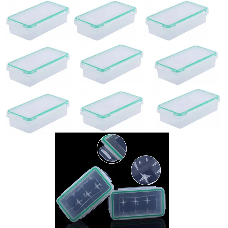 

Whloesale 10pcs Transparent Clear Waterproof Battery Case Holder Storage Waterproof Box for 2pcs 18650 or 4pcs CR123A