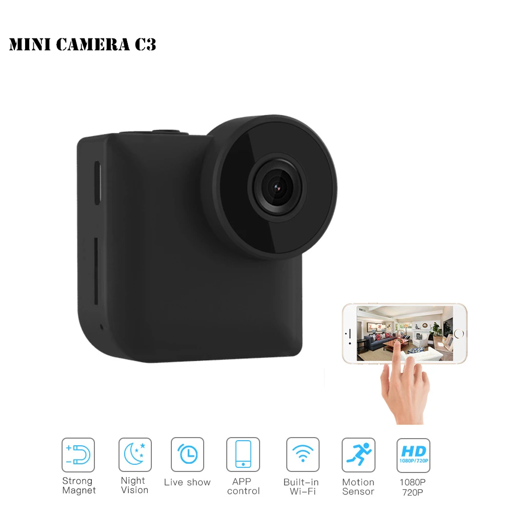 Мини камера C3 1080P HD видеокамера DVR ручка ночного видения Обнаружение движения wifi