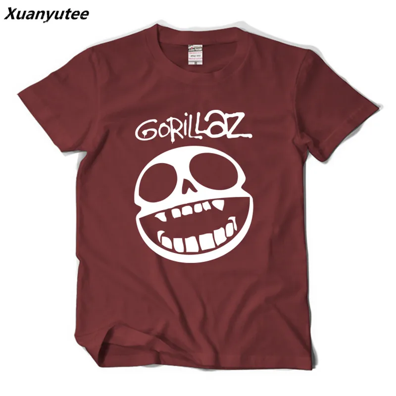 Xuanyutee Gorillaz Fans летняя модная футболка Homme с 3D принтом рок ролл Группа Lovers хлопковая