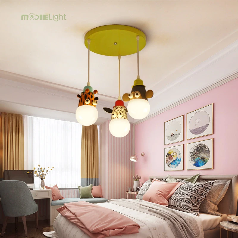 Новинка светодиодный белый Потолочный светильник s с мультяшными животными