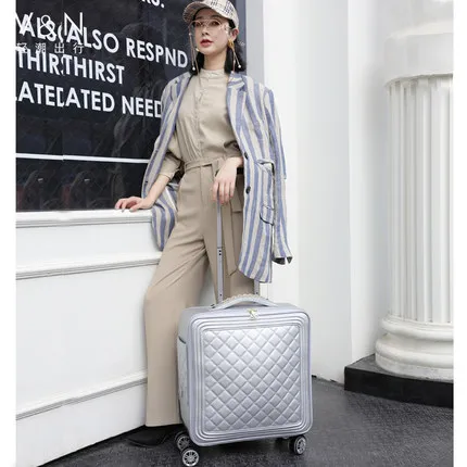 luggage CARRYLOVE классический Чемодан серии 16/20/24 дюймов Высокое качество ПУ прокатки Чемодан фирменный туристический чемодан на вращающихся колесиках - Цвет: luggage