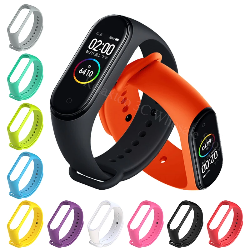 Силиконовый ремешок на запястье для Xiaomi Mi Band 4 аксессуары браслета замена mi band4