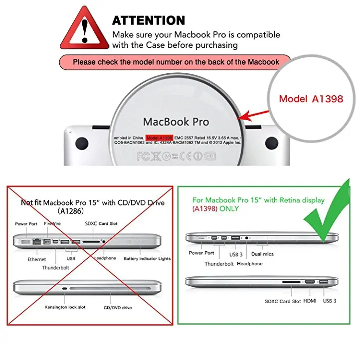 Чехол из искусственной кожи Mosiso для Macbook Pro 15 Retina модель A1398 аксессуары планшетов