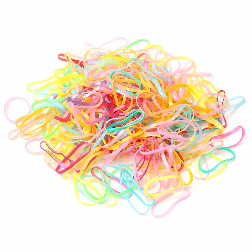 1000pcs Baby TPU Elastic Hair Band Child Ties Kids Scrunchy Girls Ponytail Holder Rubber Bands Accessories | Детская одежда и