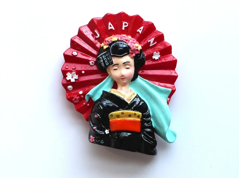 Японская Оригинальная кукла кабуки 3D магниты на холодильник сувениры для