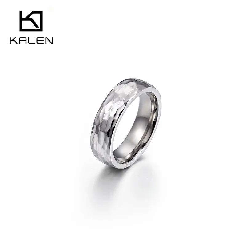 Kalen Lovers обручальные кольца кубические циркониевые кольца золотые из нержавеющей стали, волнообразный узор кольца подходят для женщин и мужчин пара обещаний ювелирные изделия - Цвет основного камня: KR41994-K