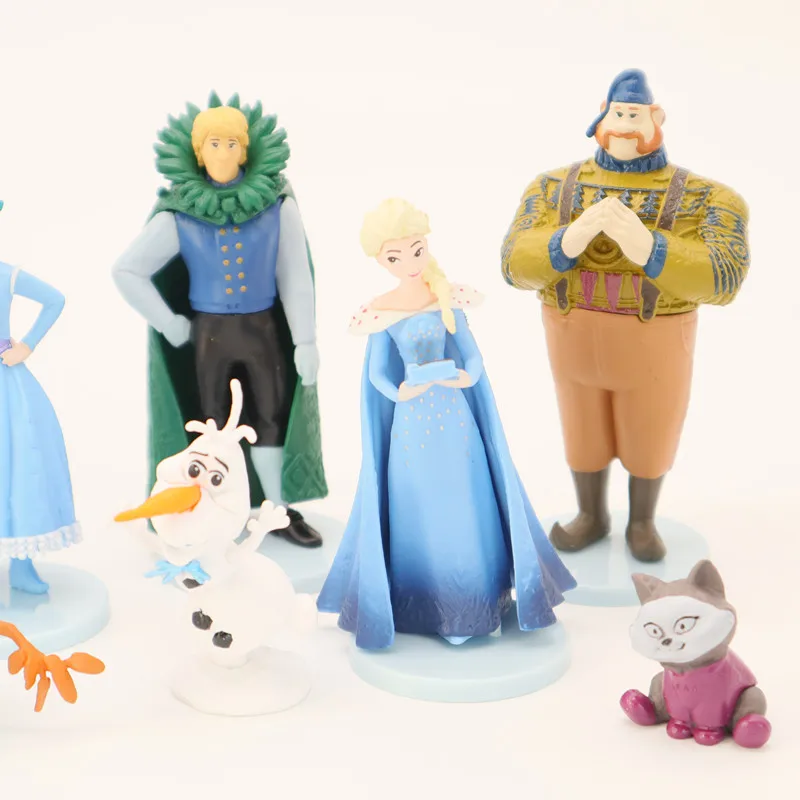 10 шт./компл. Disney Эльзы из мультфильма &quotХолодное сердце&quot Анна фигурки Олаф PVC