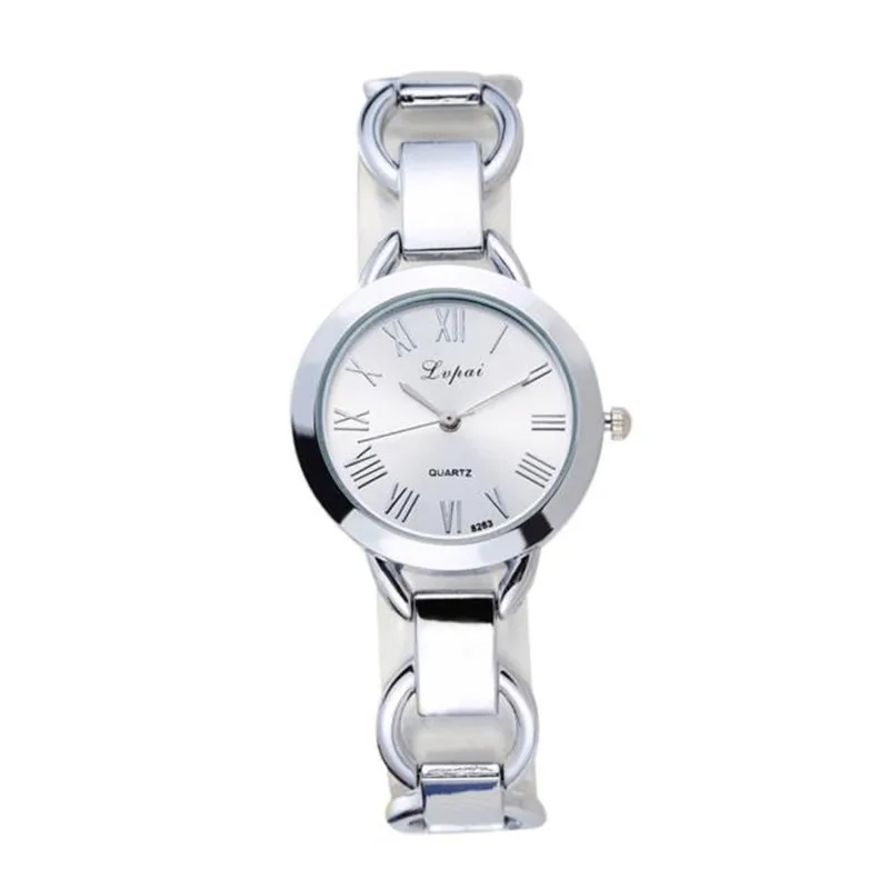 Часы женские кварцевые серебристые золотые 2017|feminino|feminino relogio |