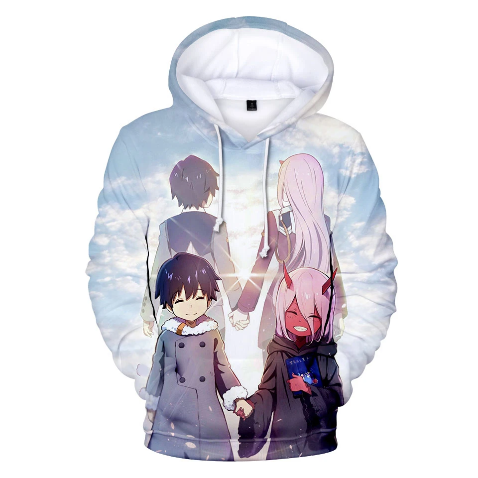 Модная забавная толстовка с 3d принтом Darling In The Franxx Мужская и Женская Спортивная