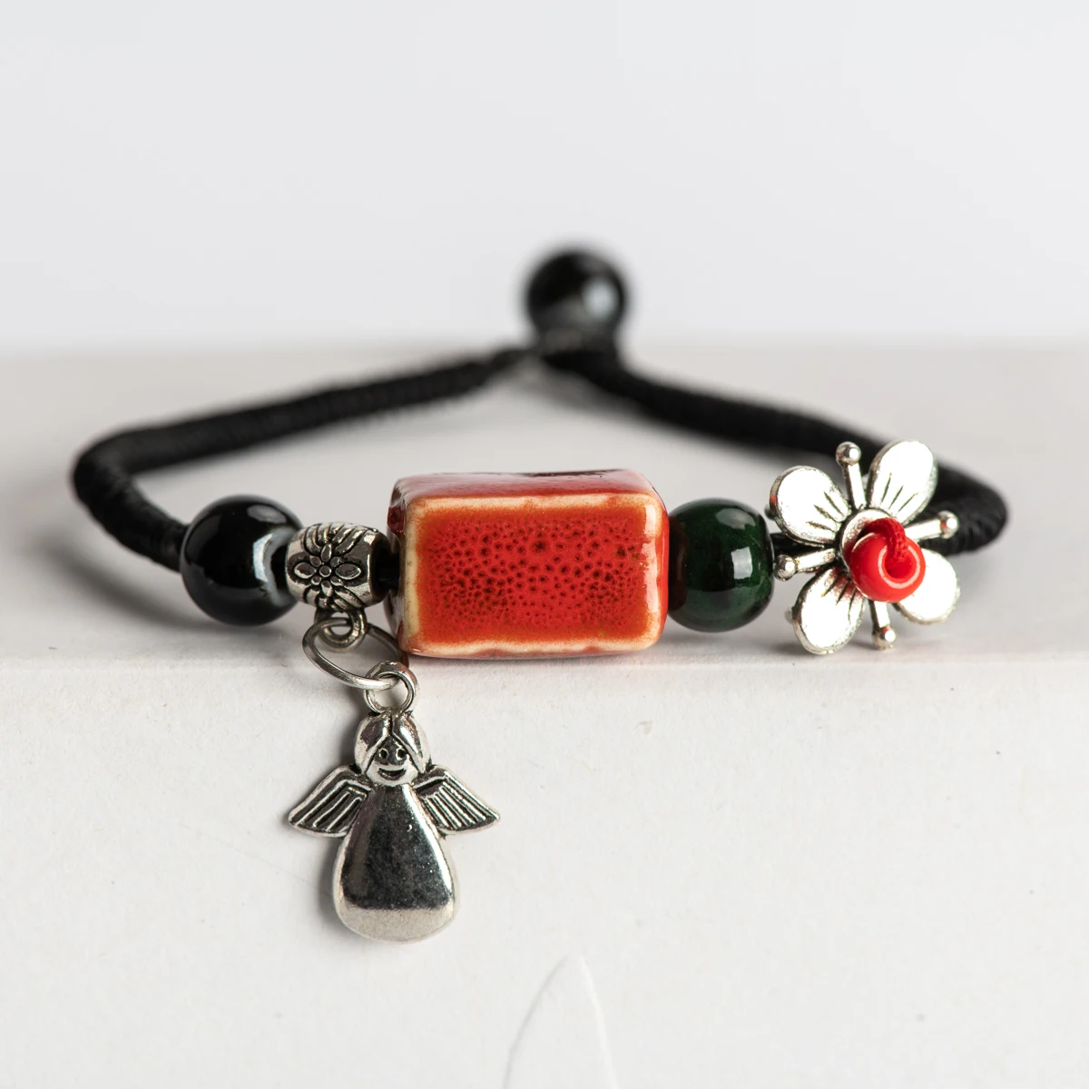 HY365 DIY Boho керамические браслеты, бисероплетение, Браслеты Boho керамические украшения для женщин, Прямая поставка# HY365 - Окраска металла: HY365