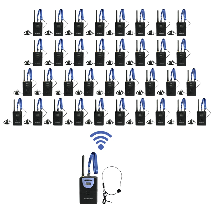 2.4 ГГц Цифровой Беспроводной Экскурсовод Система Синхронный Перевод Системы 1