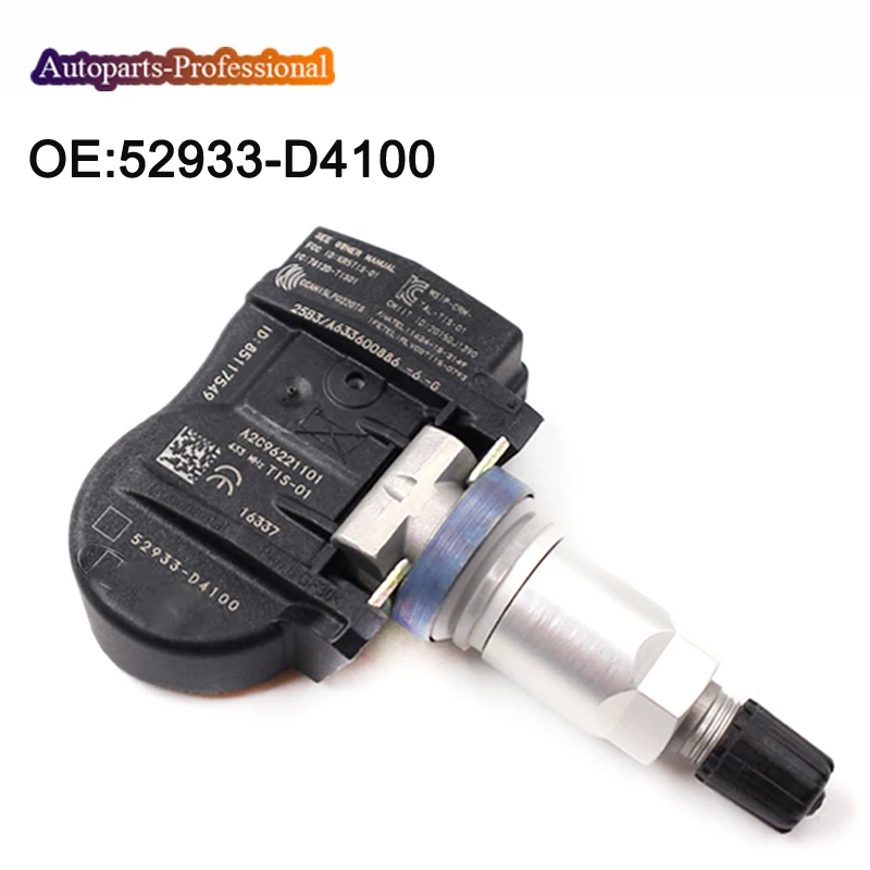 52933 D4100 52933D4100 новый датчик давления в шинах TPMS для Optima Sportage Sorento Genesis Ioniq Niro VELOSTER