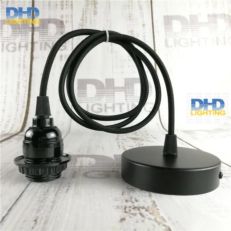 Образец заказа E26 UL лампа Эдисона черный бакелитовый пластиковый держатель лампы