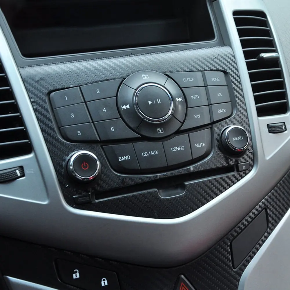 Автомобильный Стайлинг наклейка с эмблемой центральной панели из углеродного