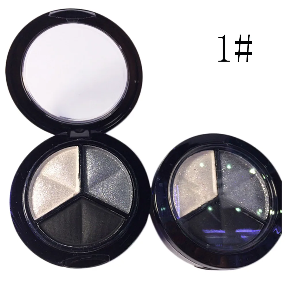 3 цвета Тени для век Палитры Смоки матовые тени Макияж инструмент