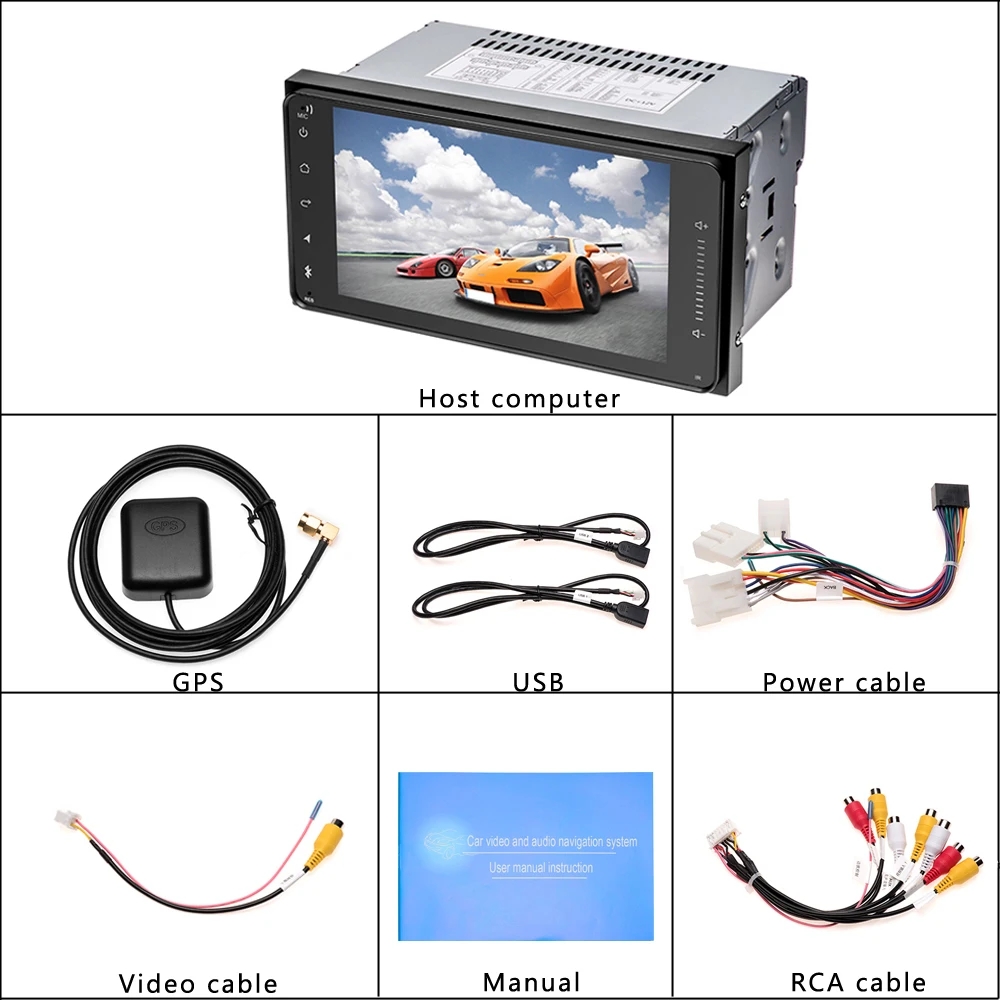 AMprime автомобиль радио gps навигации 7 &quotHD 2 Din MP5/dvd плеер Вай Фай Авторадио