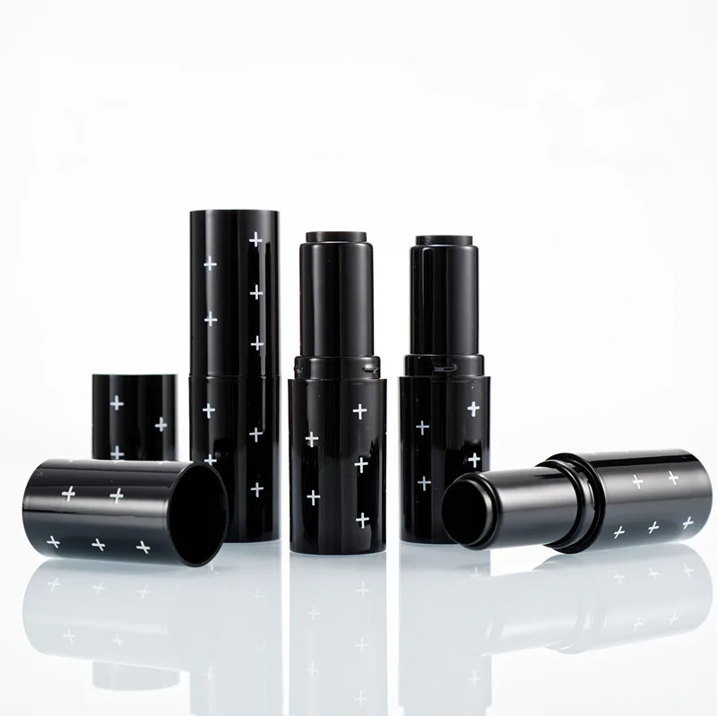 10/20/30pcs 12.1mm PP DIY Black Lipstick Tubes Lip Balm Containers Empty Cosmetic Containers Lip Rouge Bottles Wholesales