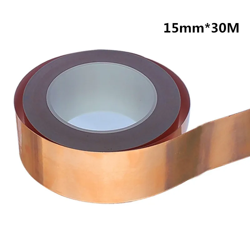 

30M*0.05mm Single Conductive Copper Foil Tape Copper Strip High Temperature Resistant Tape Masking Tape