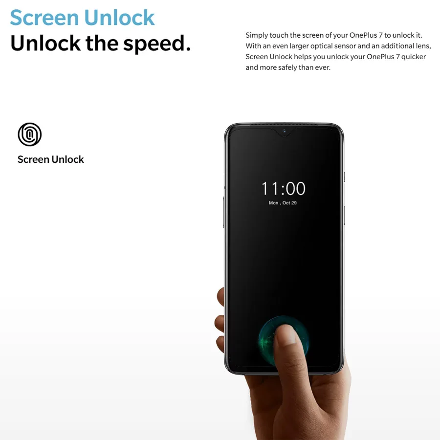 Мобильный телефон Oneplus 7 с глобальной ПЗУ 12 Гб 256 ГБ Snapdragon 855 6 41 дюйма отпечаток