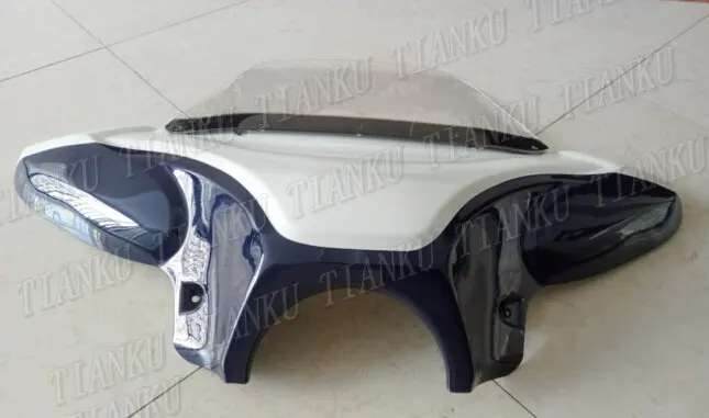 Blue white Мотоцикл обтекателя ветрового стекла ветровое стекло для Suzuki Boulevard C50 Volusia 800 C90 M109R C109 Мародер 800 M50 охранной LC1500 - Цвет: Blue white