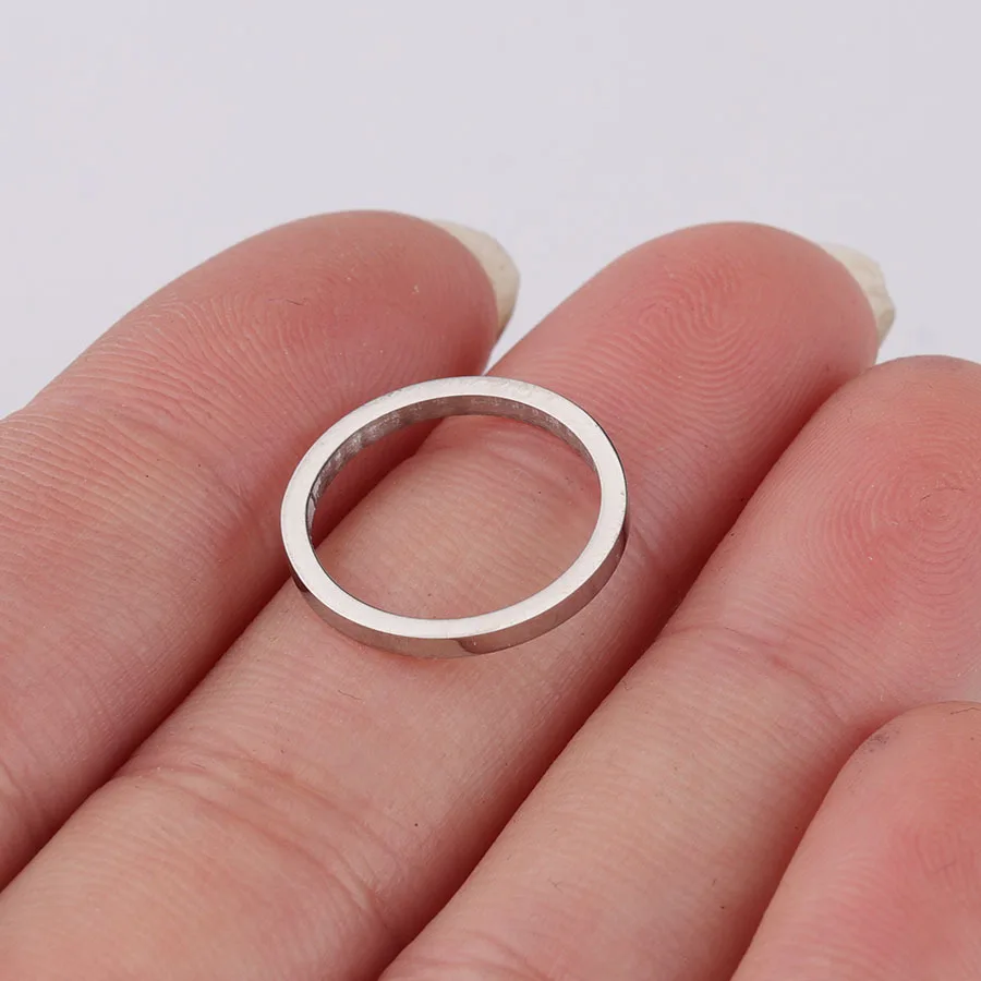 

Jaymaxi 15mm Small Circle Jewelry Accessories Stainless Steel Mirror Polished DIY Round Pendant Customs Make 20Pieces/lot