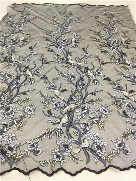 fancy ddp-5-1 embroidery French net African lace Fabric 3d flower Beaded Lace tulle mesh Fabric!! | Дом и сад