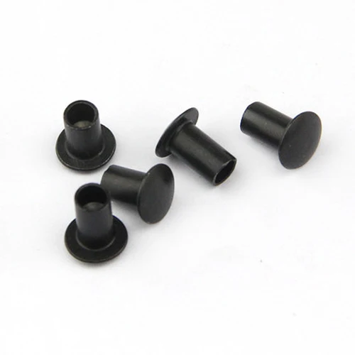 M4 железные заклепки большие плоские полукруглые наполовину полые черного